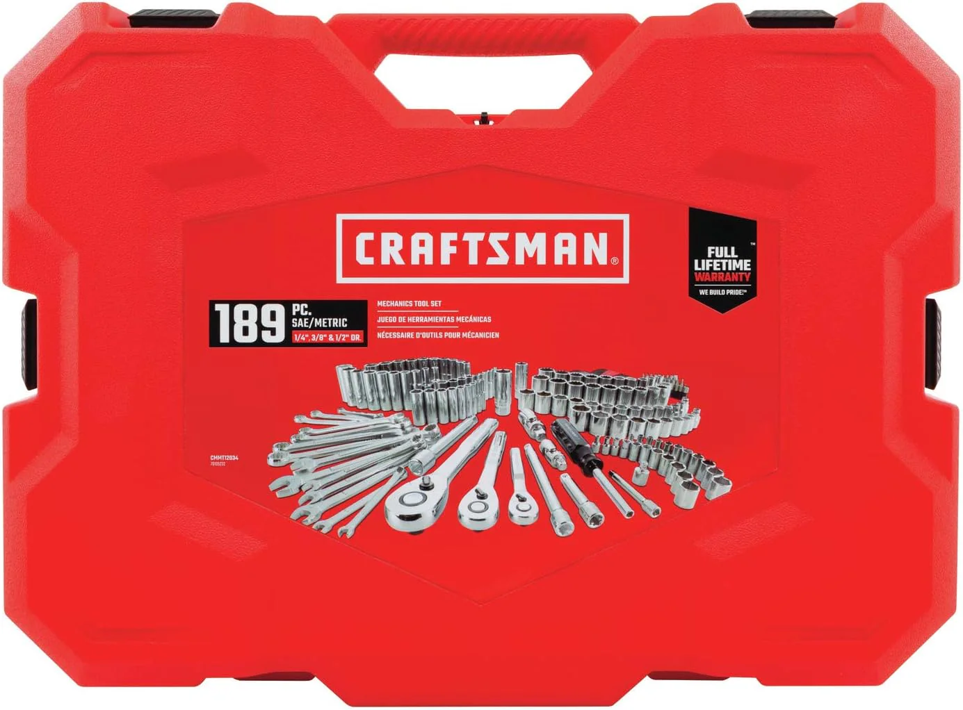 CRAFTSMAN Mechanics Tool Set, 1/4 and 3/8 Inch Drive, 189 Piece (CMMT12134)