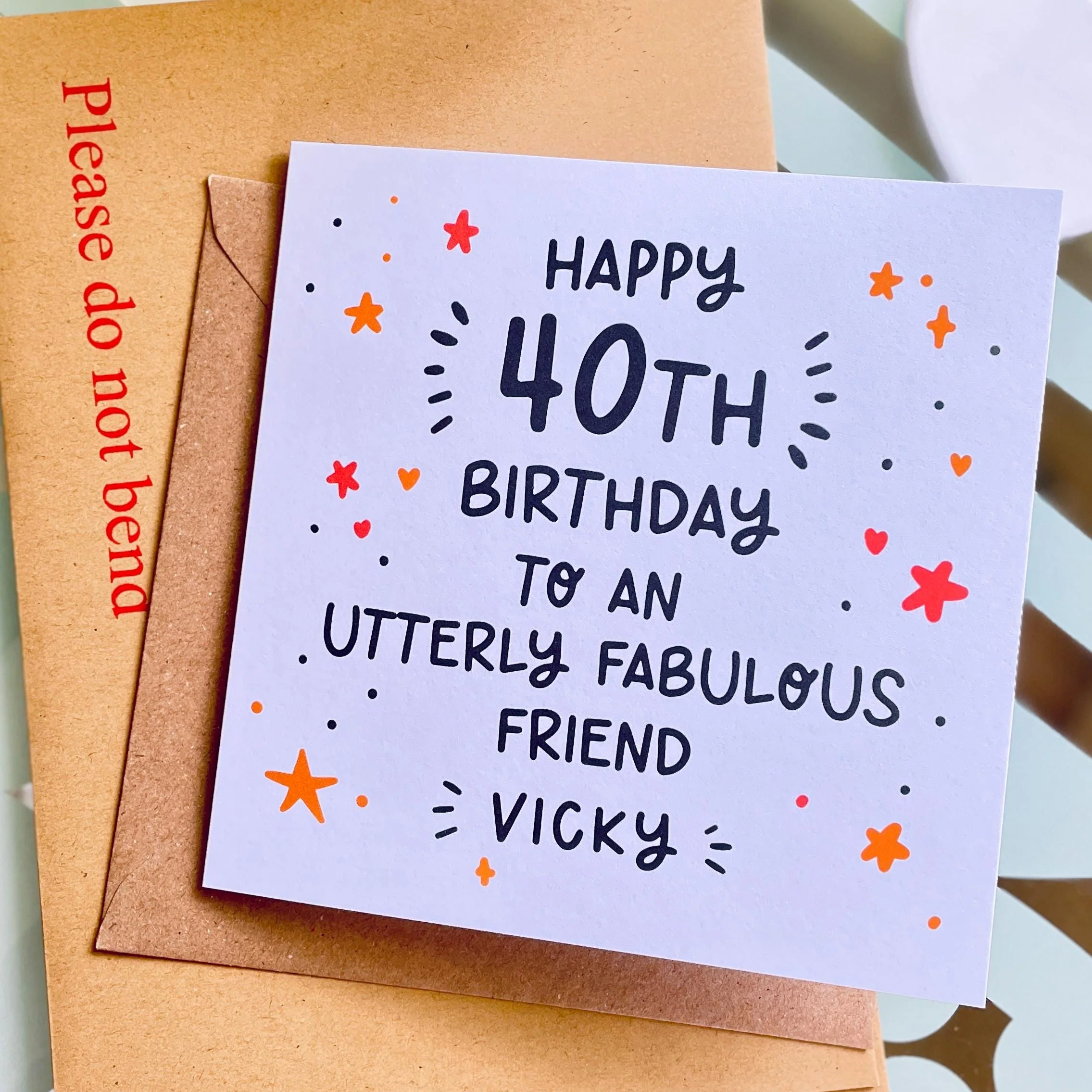 Utterly Fabulous X 40th Birthday Card ? Personalised 40th Birthday Card ? Personalised Birthday Card 40th Birthday ?