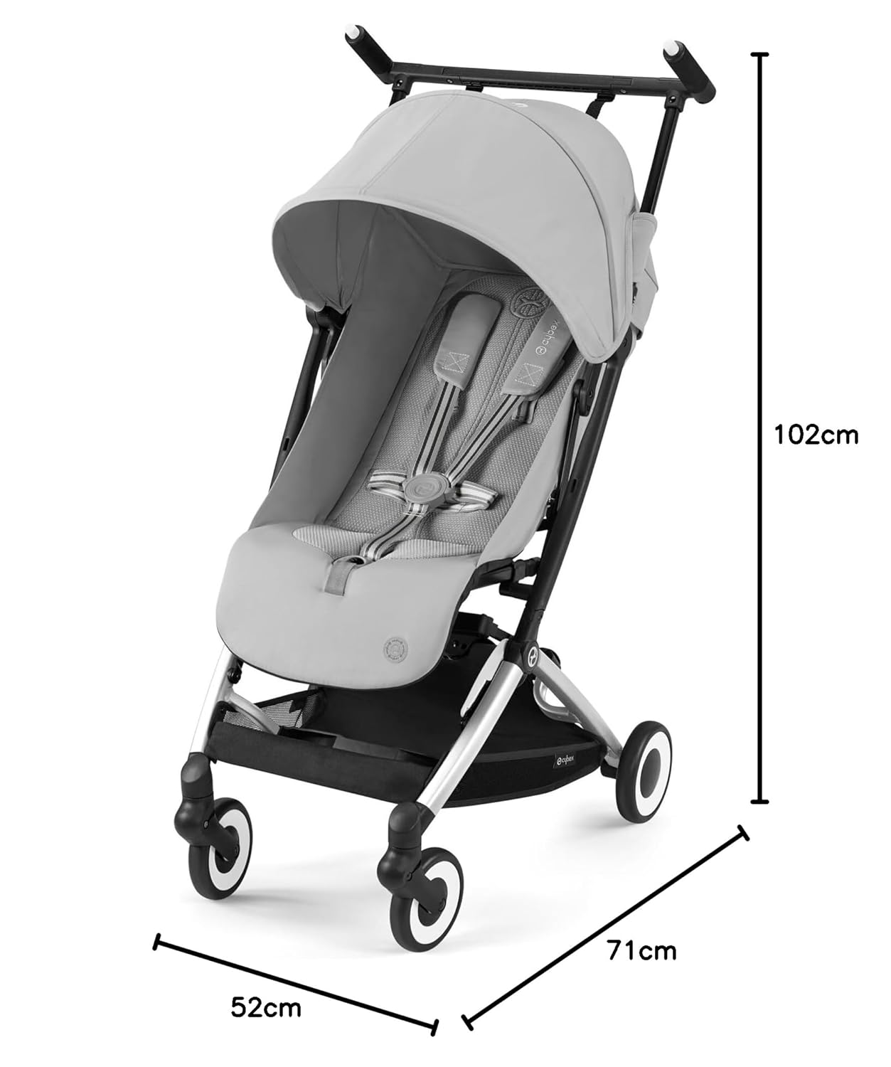 CYBEX Gold Kinderwagen Libelle mit One-Pull Harness, Von ca. 6 Monaten bis ca. 4 Jahre (max. 22 kg), Ultraleicht (nur 6 kg), Almond Beige (Beige mit taupefarbenem Rahmen)
