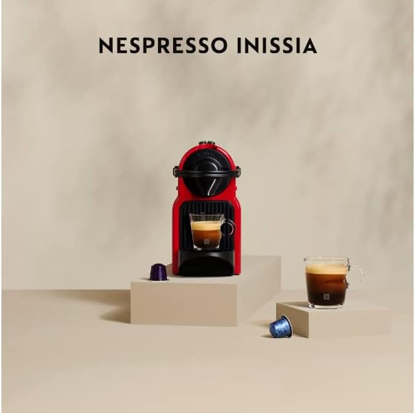 Nespresso Inissia XN1001, Macchina da caffè di Krups, Sistema Capsule Nespresso, Serbatoio acqua 0.7L, White