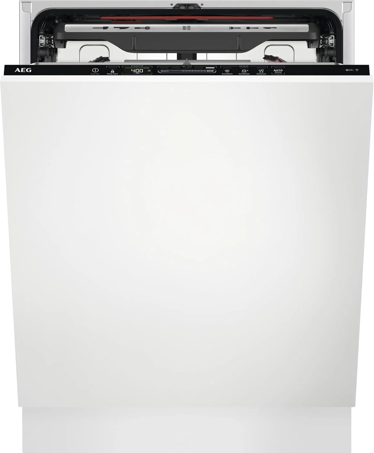 AEG FSB64907Z Integrated Dishwasher, 60 cm, 14 Place Settings, AirDry Drying, Satellite Sprinkler Arm, Glassware, 7 Programs, 3 Temperatures, 44 dB(A), 6000 Series, Class C