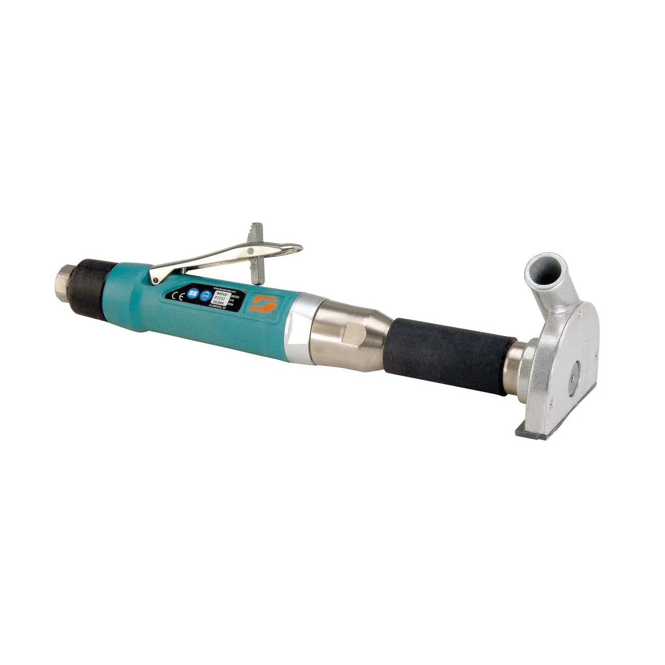 Dynabrade 52537  ~  3 Inch Diameter Straight-Line Vacuum Extension Cut-Off Wheel Tool 1 Hp 18000 Rpm Rear Exhaust 3/8 Inch-24 Spindle Thread
