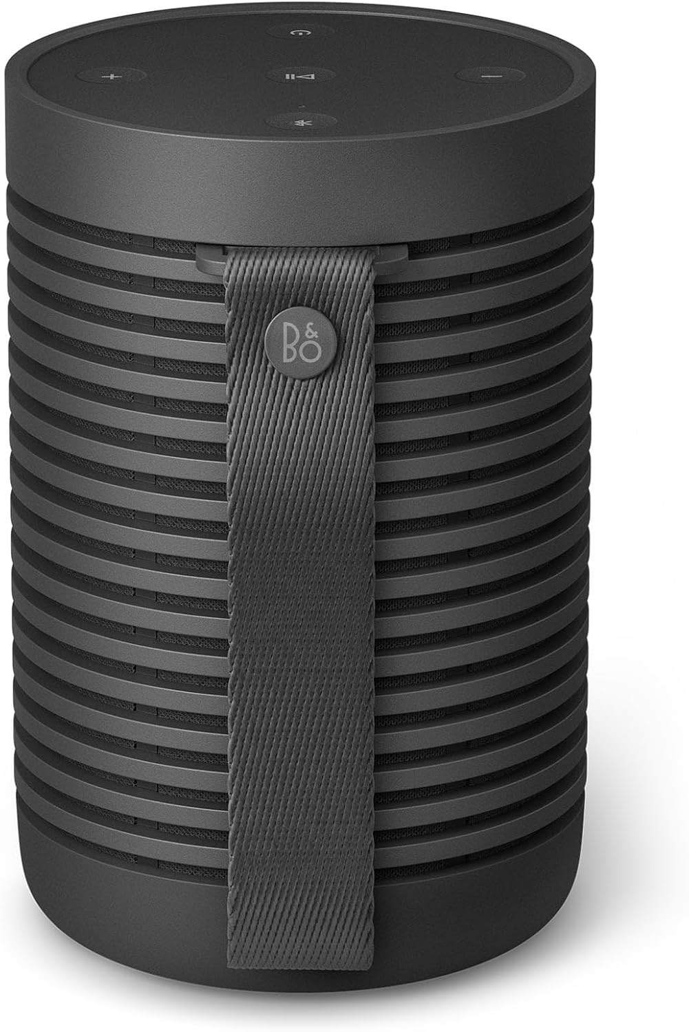 Bang & Olufsen Beosound Explore – Kabelloser tragbarer Bluetooth Outdoor-, Heim- und Reise, 27 Stunden Akkulaufzeit, wasserdichter 360° Lautsprecher + USB-C Ladekabel - Schwarz Anthracite