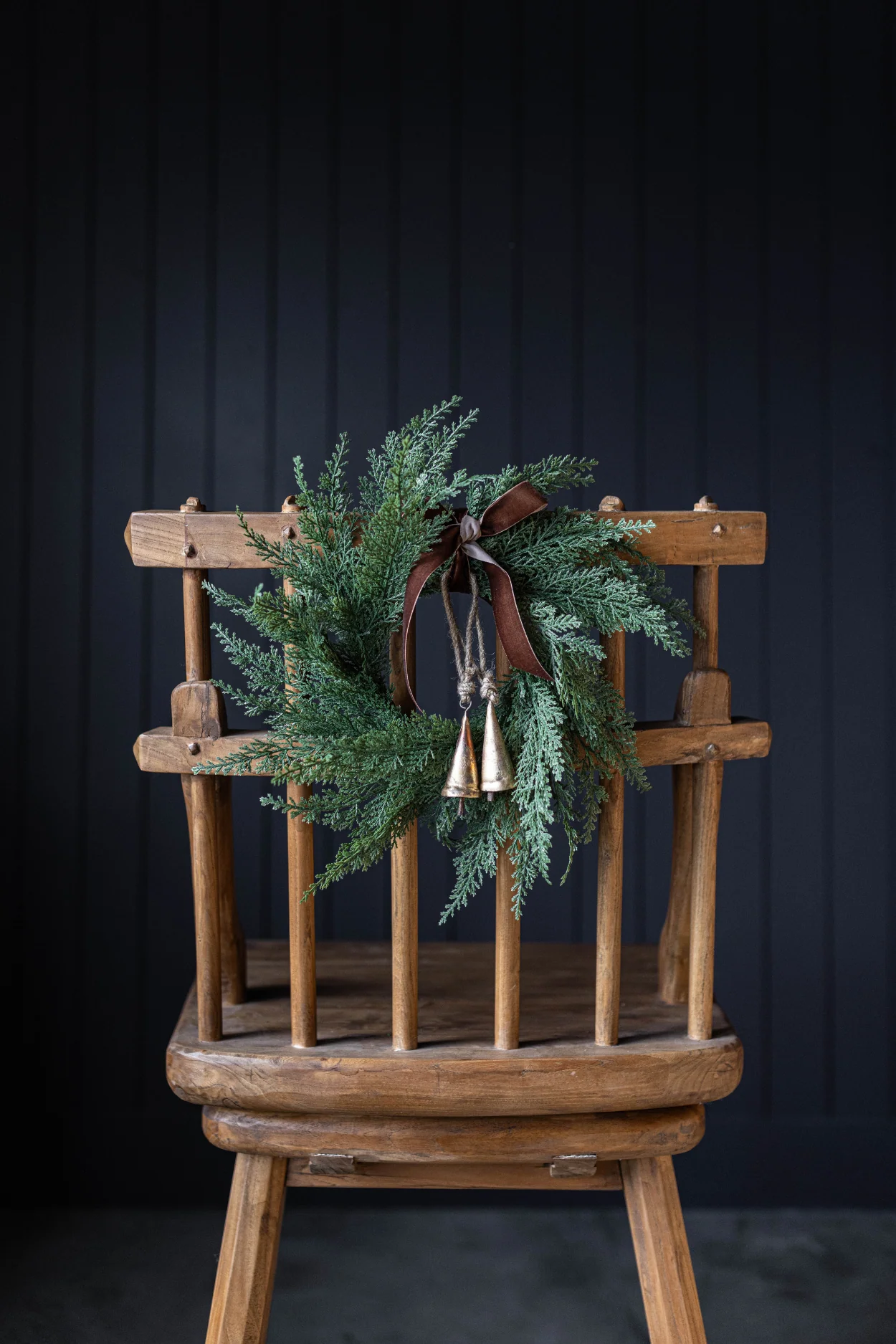 Cypress Leaf Full Real Touch Wreath Mini