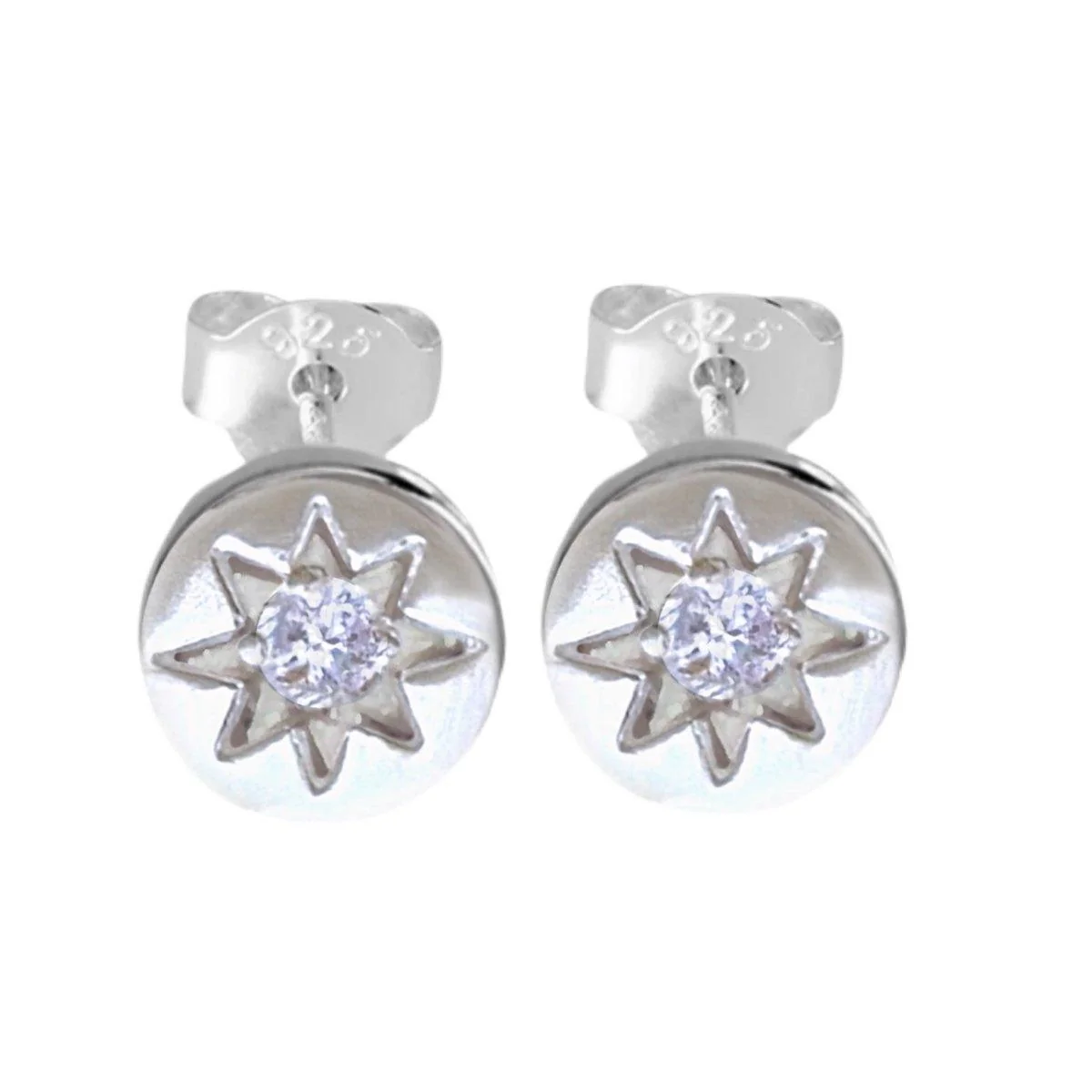 Laihas Prestige ‘Shoot For The Stars�?Sterling Silver Stud Earrings-Topaz