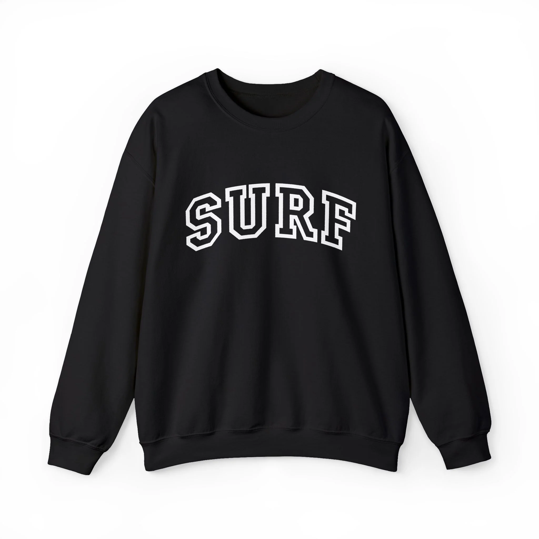 Surf Crewneck Sweatshirt - Classic Varsity Wave Pullover