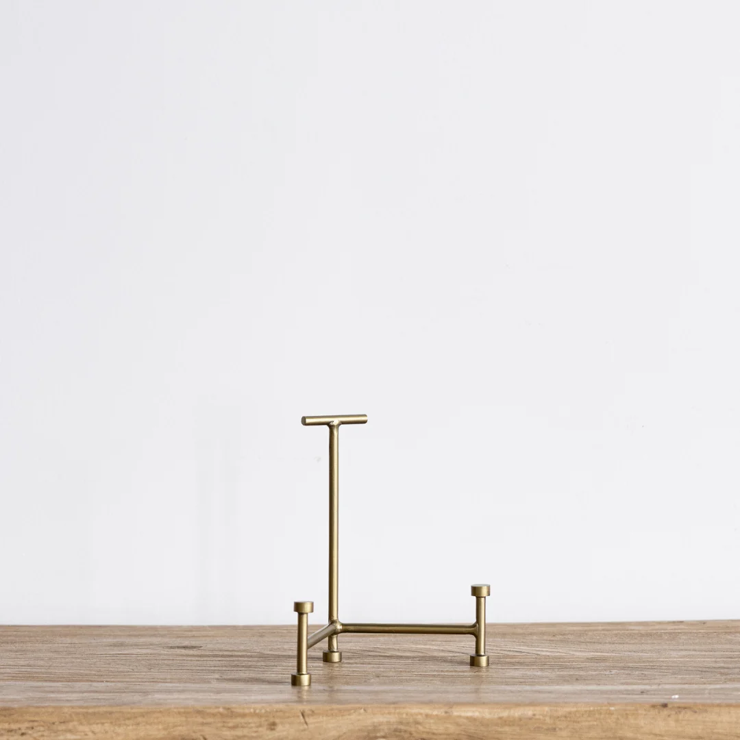 Brass Antique Inspired Footed Easel Small