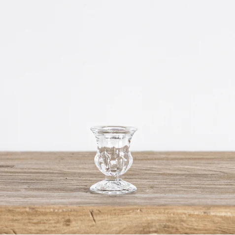 Engraved Glass Candle Holder