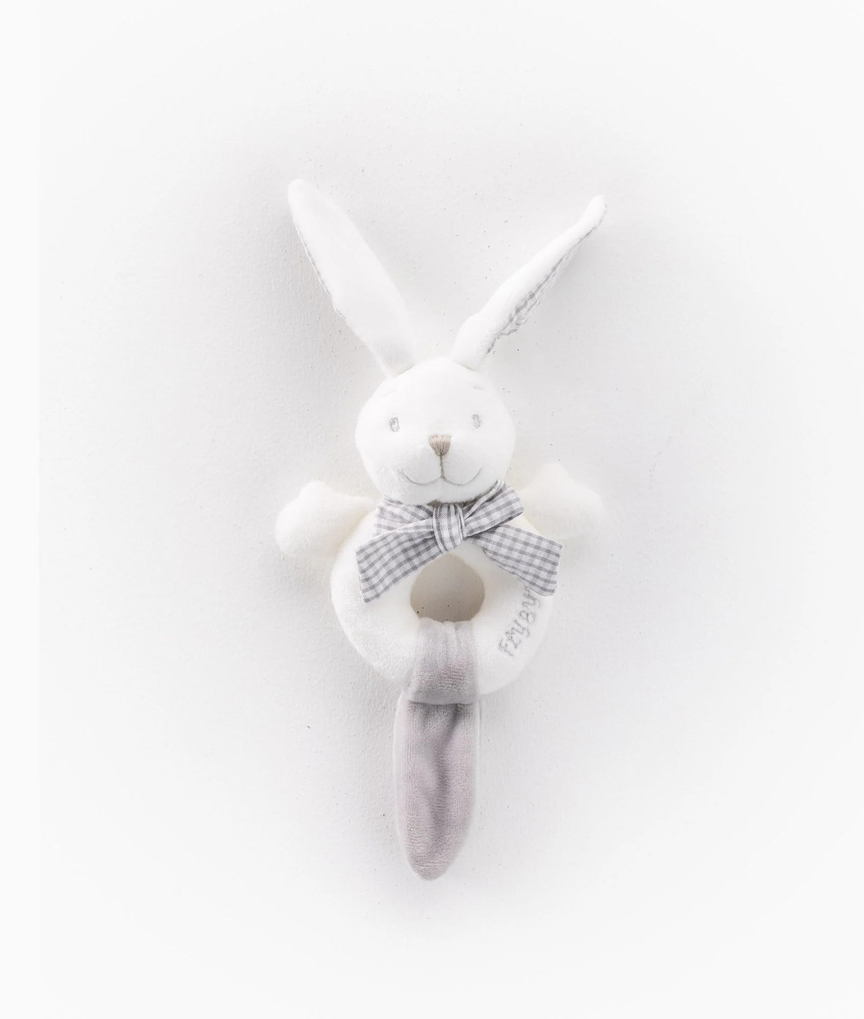 Bunny Rattle | White & Grey