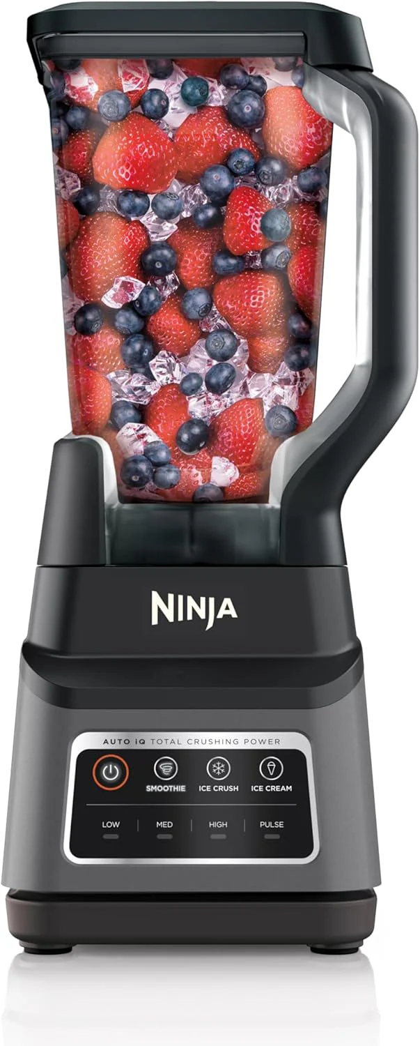 Ninja Professional Plus Blender | Max Power Smoothie Blender, Ice Cream Maker, Frozen Drink Mixer & Margarita Machine | 3 Auto IQ锟�?Presets, 1400 W, 72oz Total Crushing Pitcher | Dark Grey, BN701