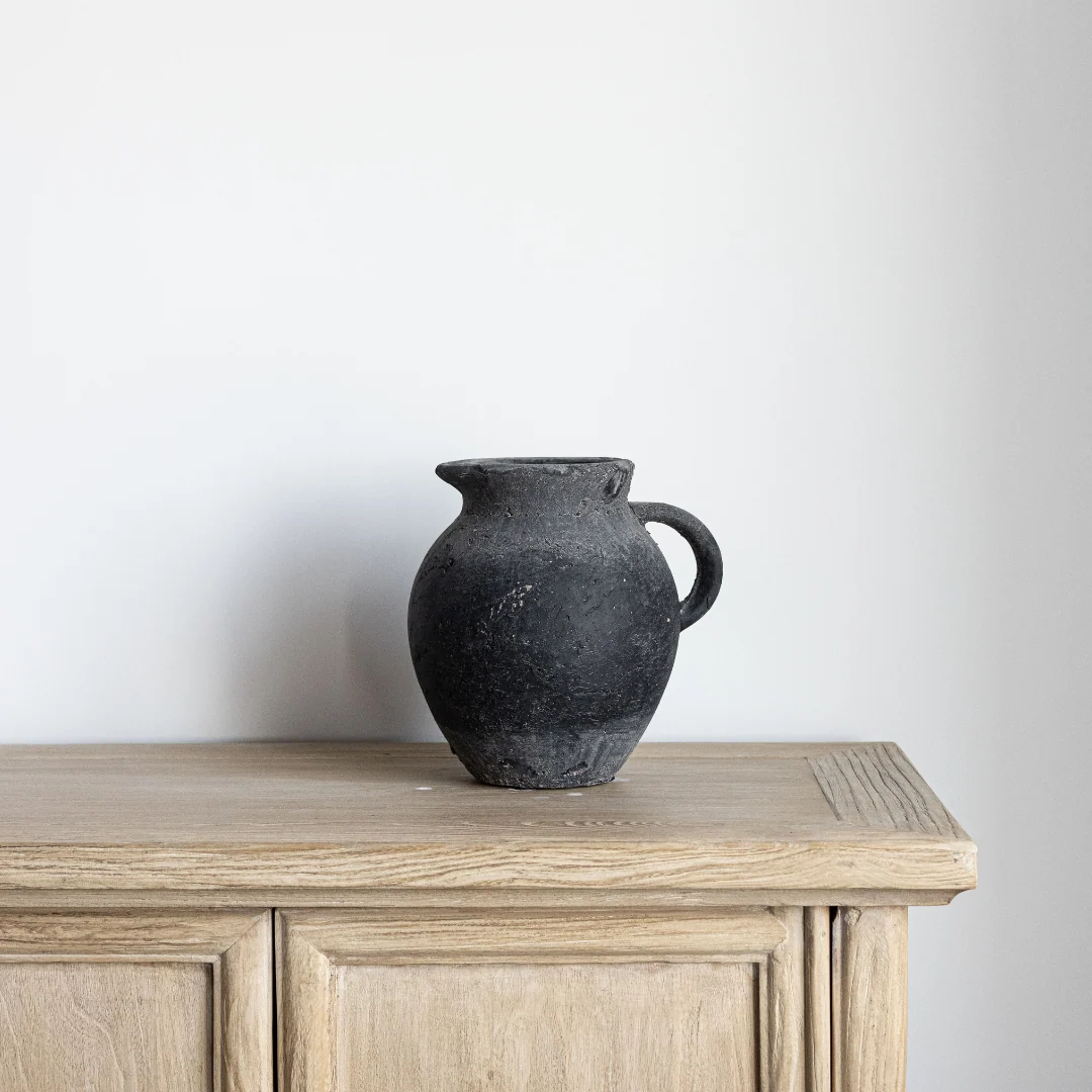 Charcoal Pitcher Vase