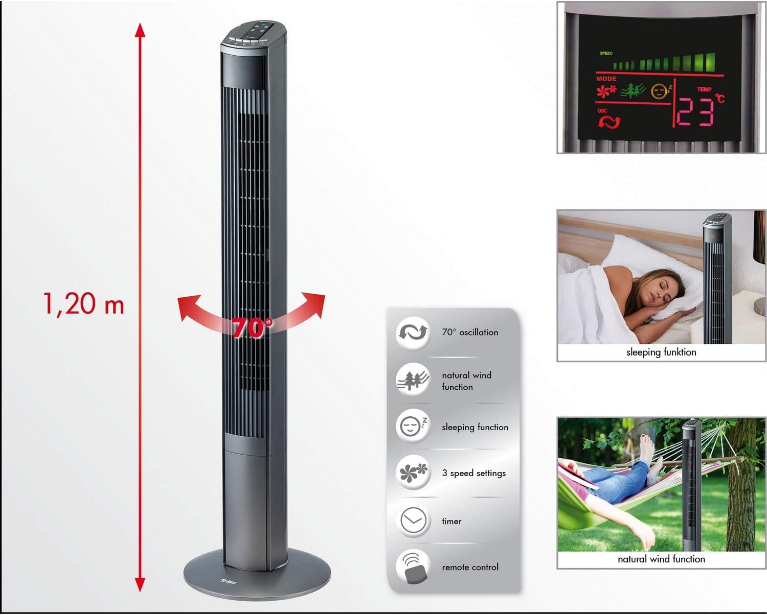 Trisa Electronics 9346.4310 Turmventilator 