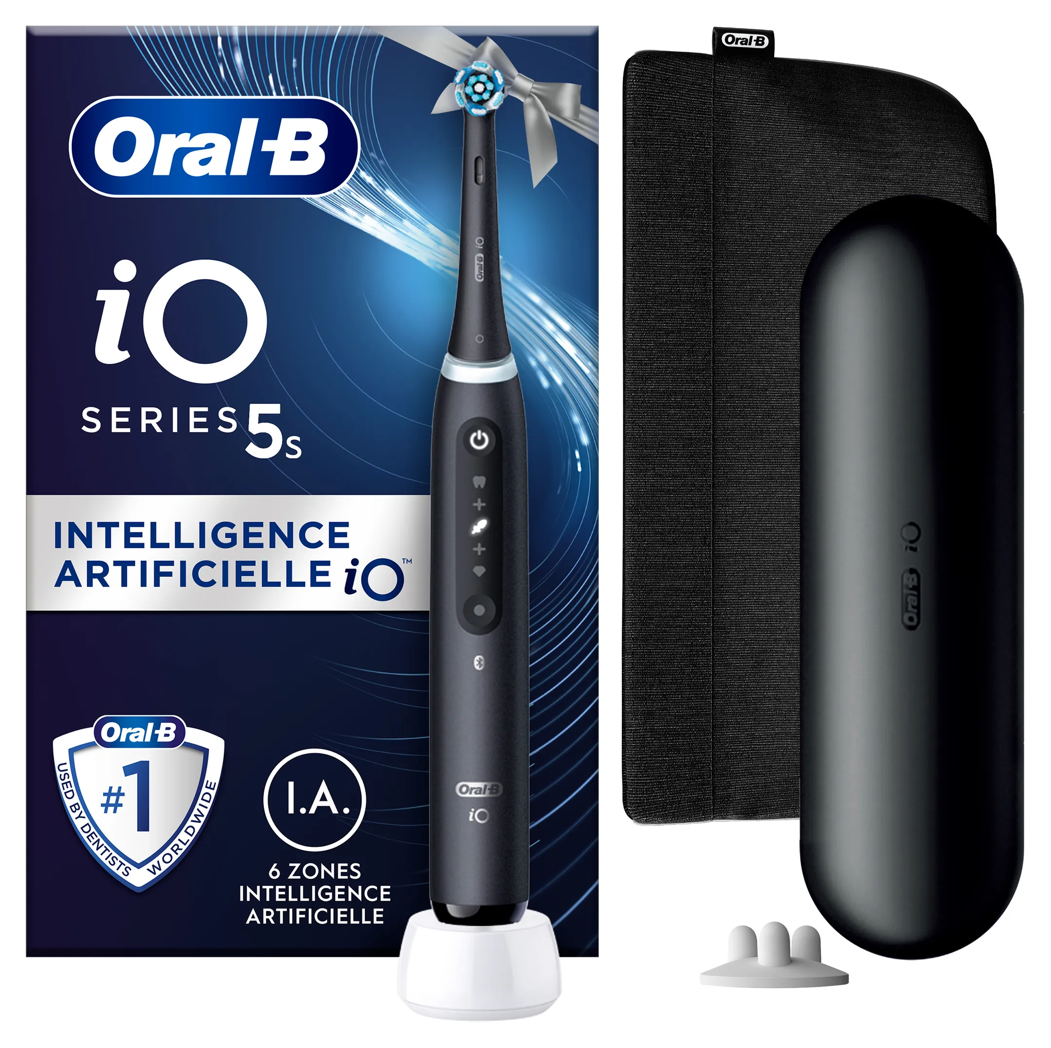 Oral-B Elektrische tandenborstel iO5 zwart + etui + pouch