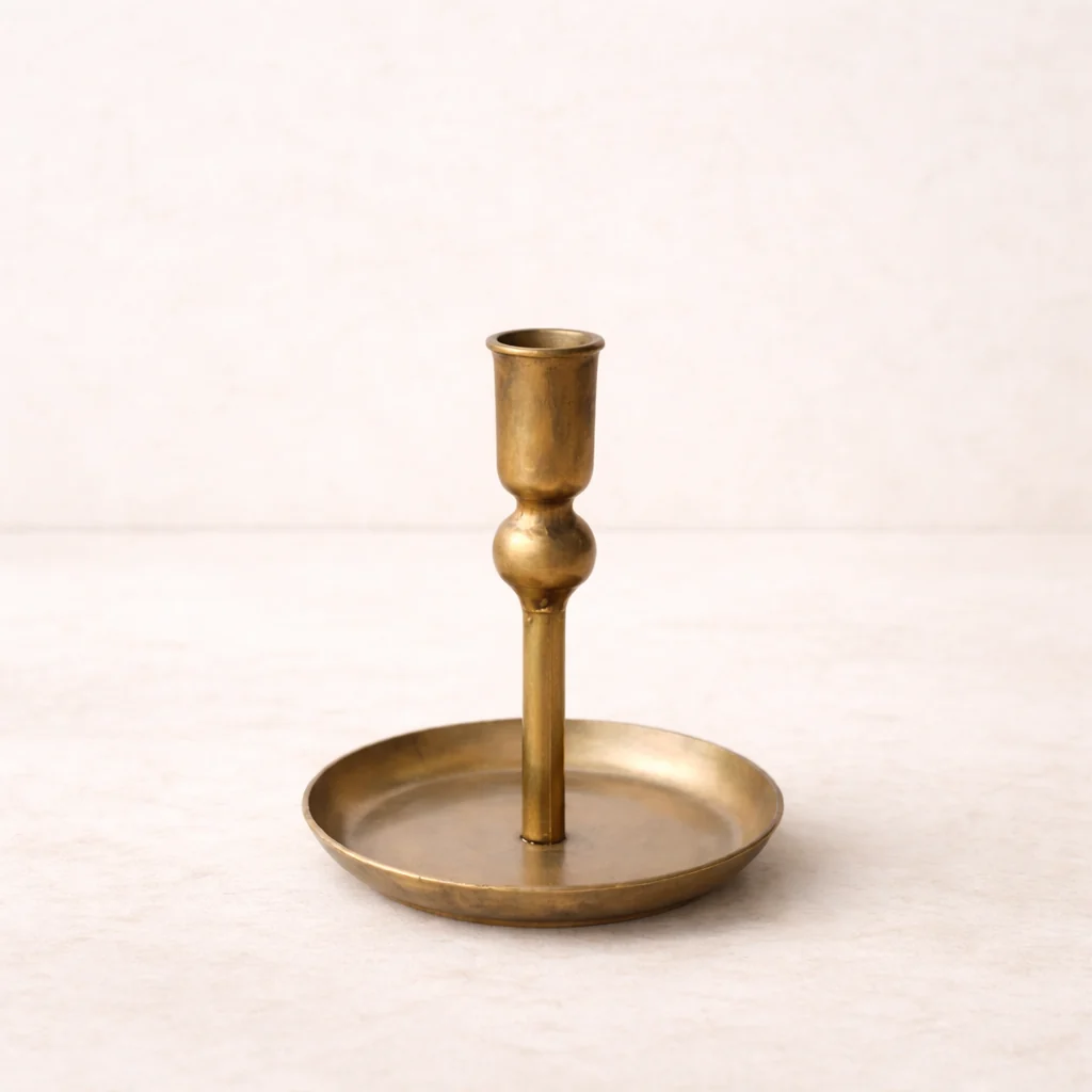 Mini Gold Plate Candle Holder
