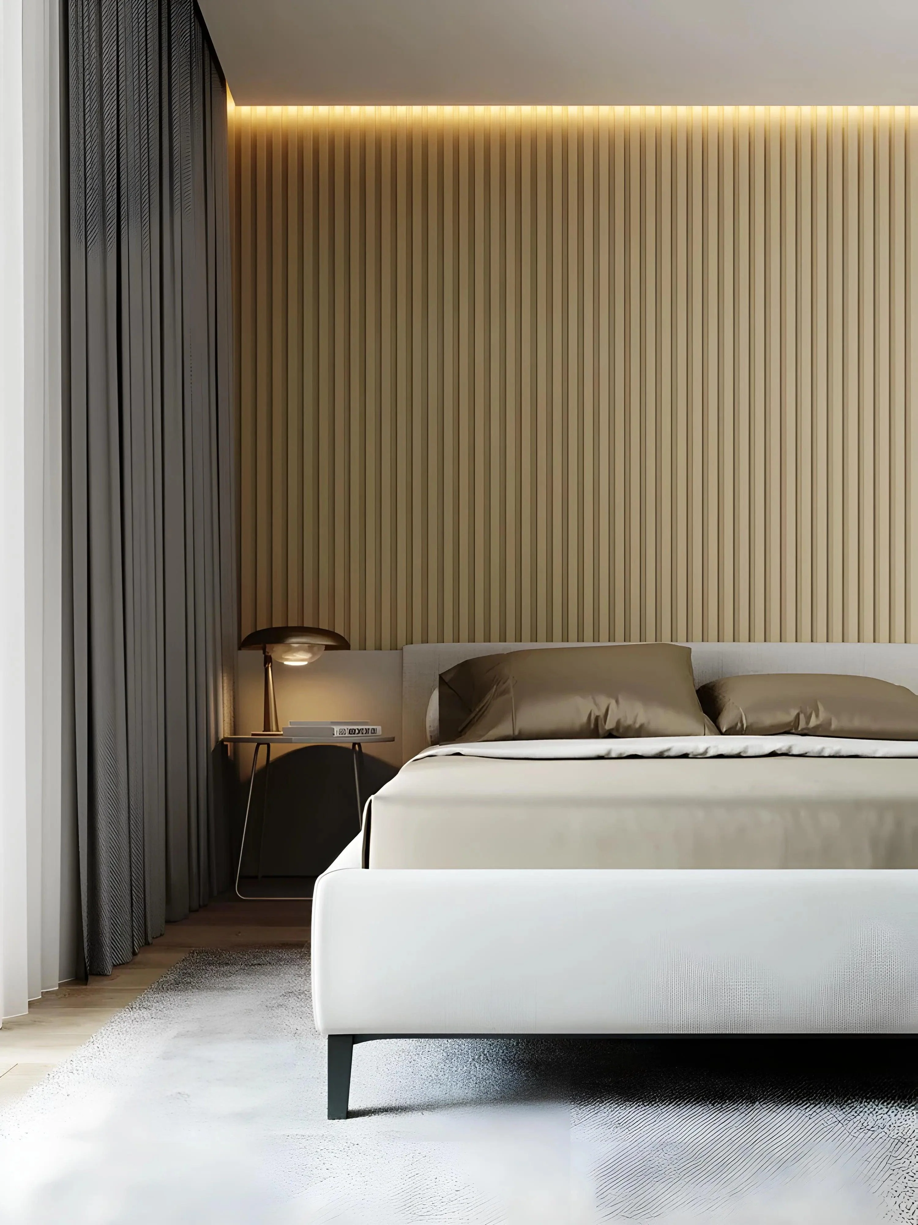GYPSUM 3D WALL PANEL | GRID +LED 0015