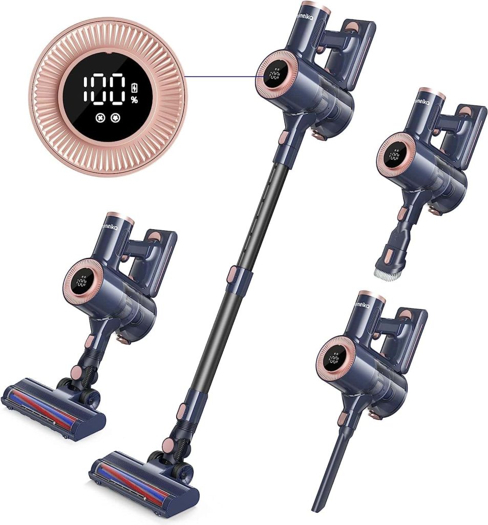 Homeika Cordless Vacuum Cleaner H016, 20Kpa Suction, 200W Motor, 1.5L Capacity, LED Display, Blue