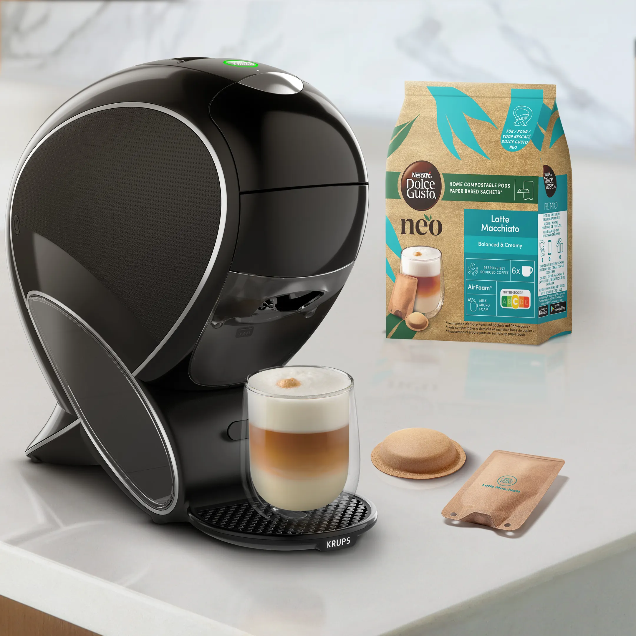 Krups Koffiemachine NESCAFÉ Dolce Gusto NEO LATTE zwart KP850810
