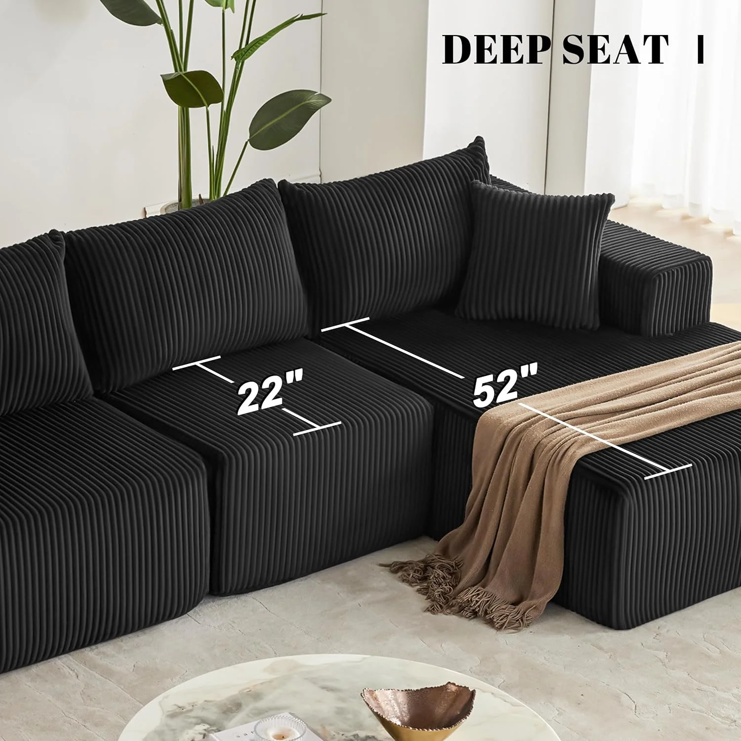 108 Modular Sectional Sofa Cloud Sectional Couch Modern Modular L-Shape Sofa Couch