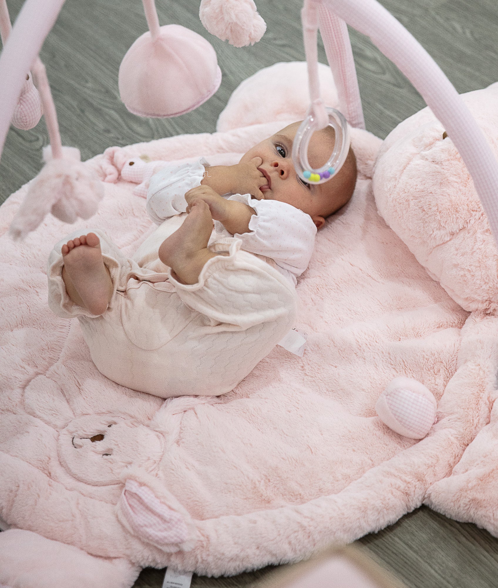 Bear Playmat & Gym | Pink