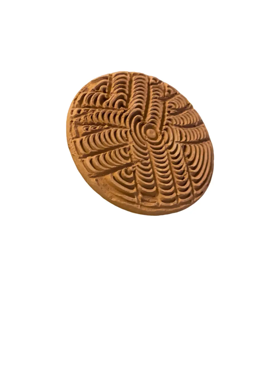 Terracotta scrub disc - artisanal