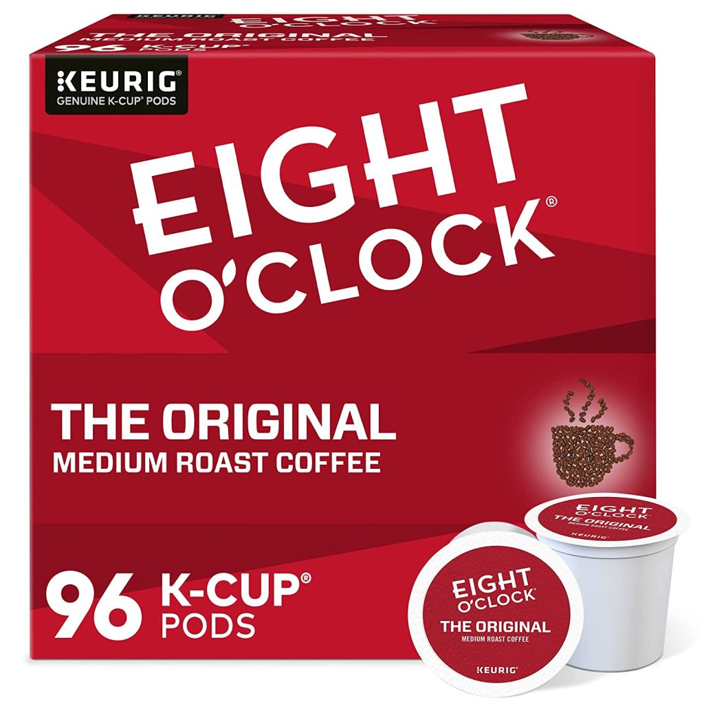 Eight O’Clock Coffee The Original Medium Roast Recyclable K-Cup Pods, 96 Count