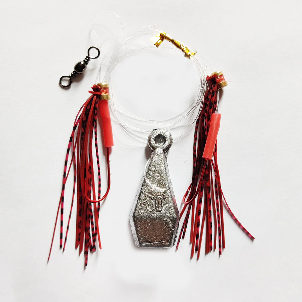 3X Custom Designed Tangle Free Skirt Flasher Whiting Rigs Hook Size 4# / 6#