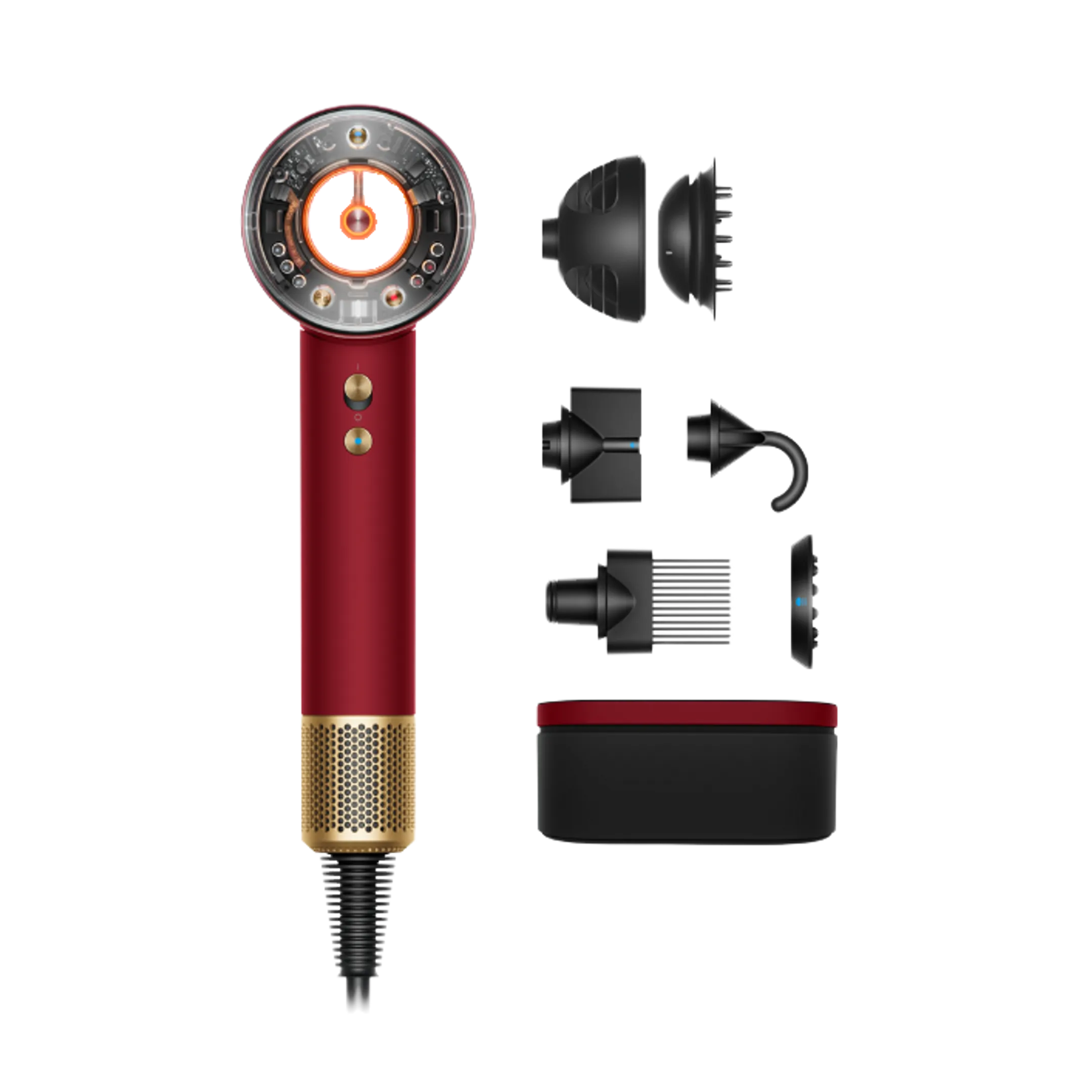 Dyson Supersonic Nural Curl+Coily Red Velvet/Gold - Limited Edition