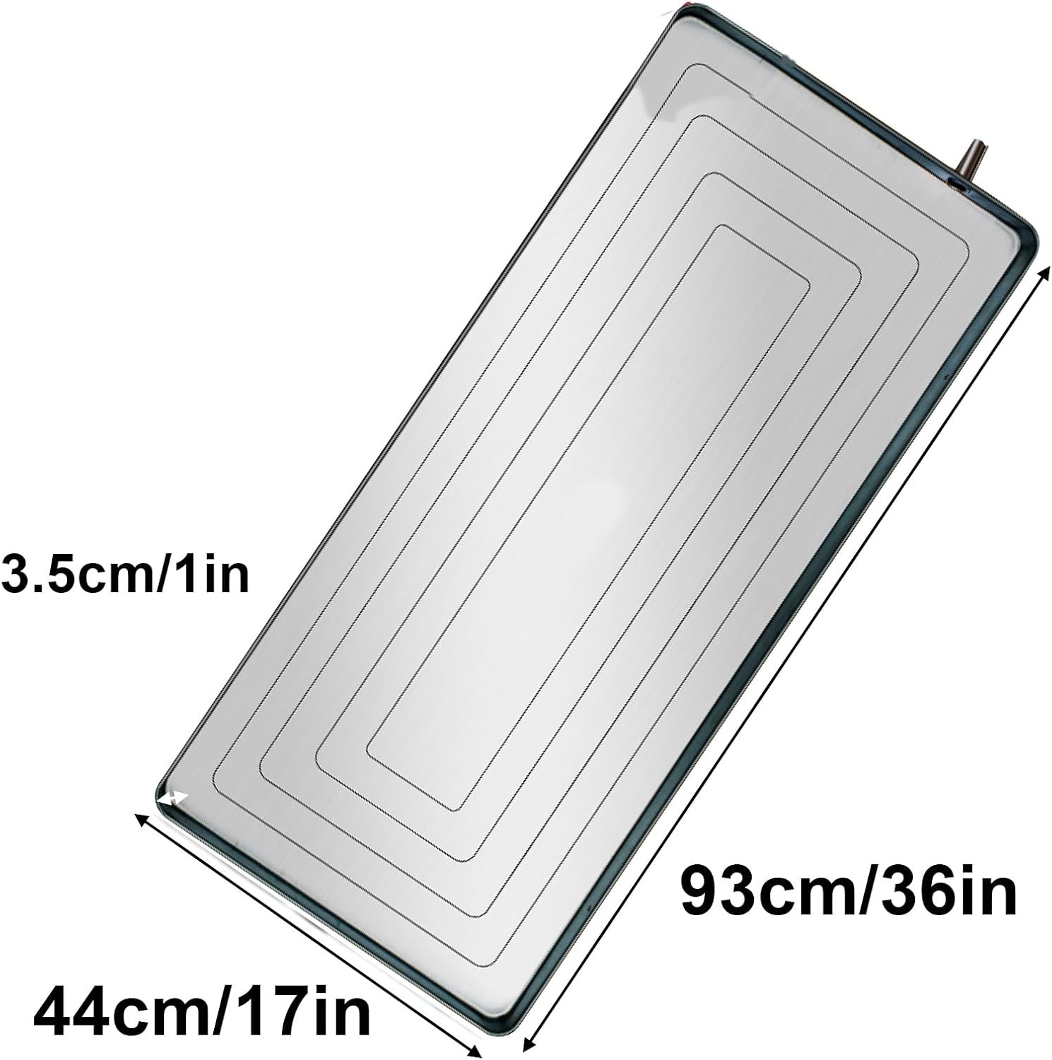 Edelstahl-Klimaanlagen-Ablaufwanne, Monoblock-Kondensatwanne für effiziente Wassersammlung, 93 x 44 x 3,5 cm, starkes Design