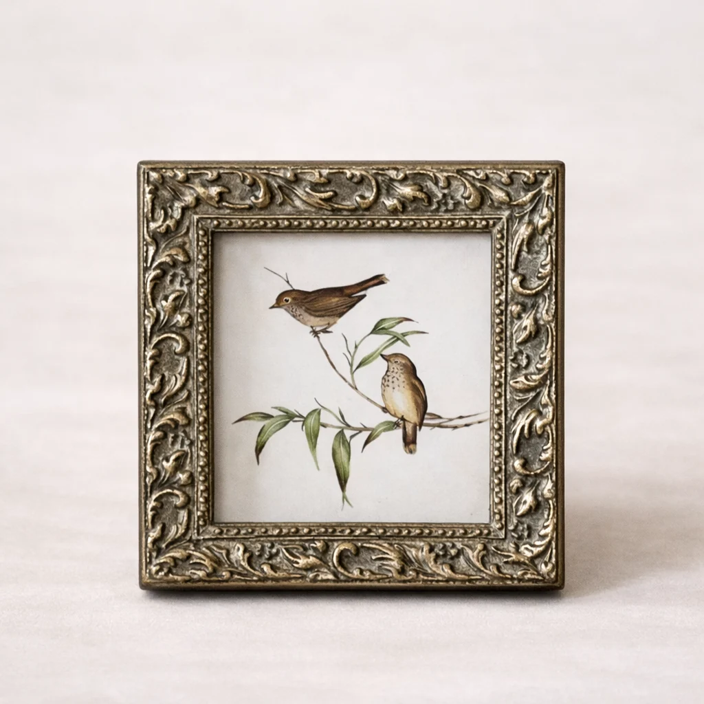 Antique Inspired Carved Square Photo Frame