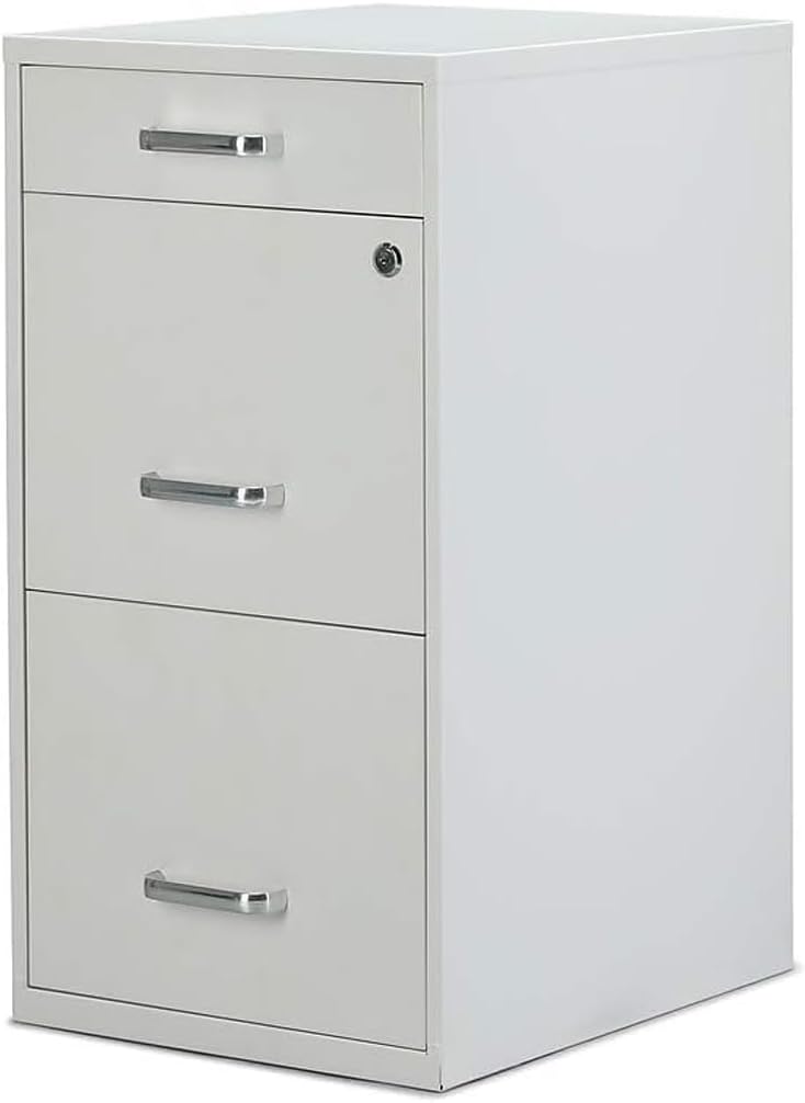 Staples 3-Drawer Vertical File Cabinet, Letter Size Documents, Lockable & Mobile, 18.9