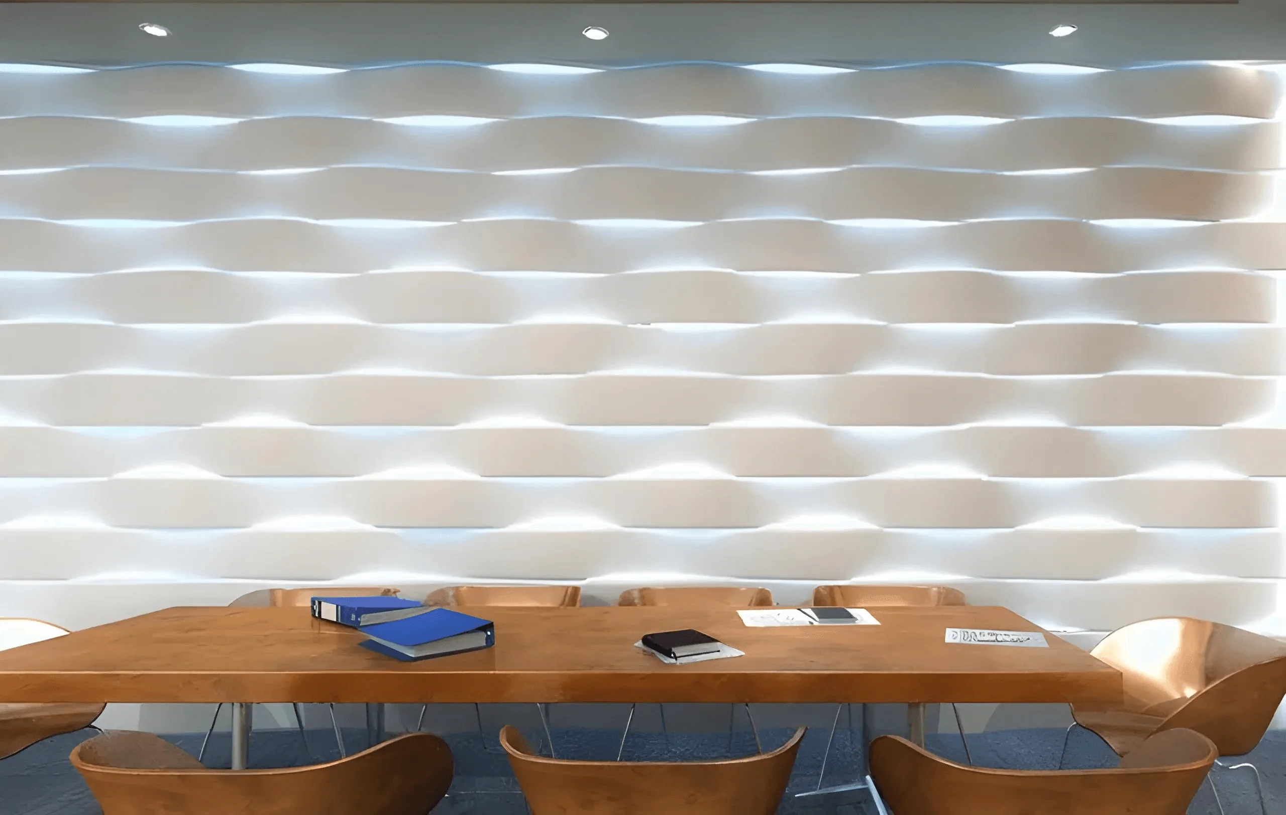 GYPSUM 3D WALL PANEL | CURVE + LED 0085