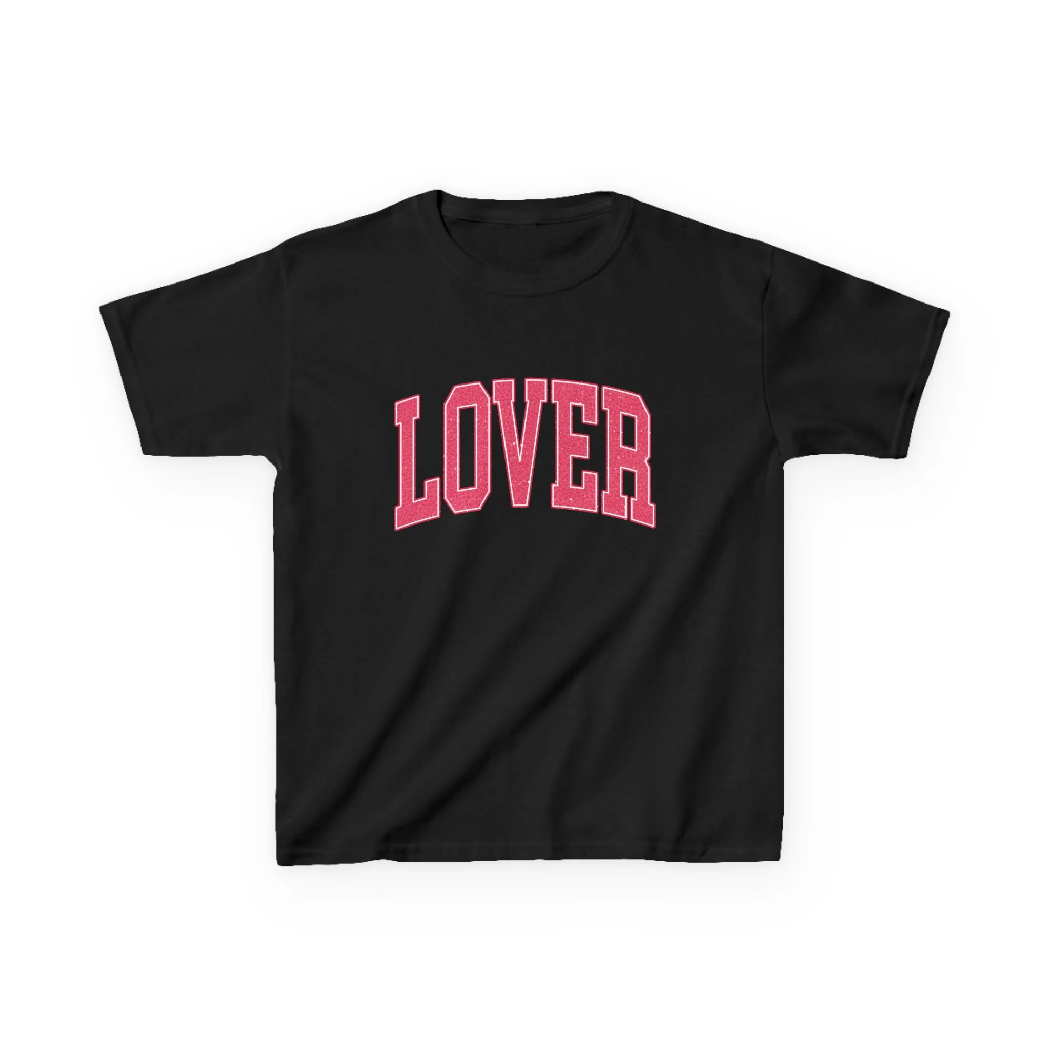 Lover Pink Arch Text Kids Tee | Valentine Kids Shirt