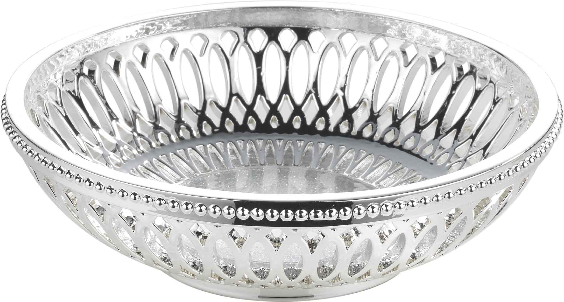 Resin Petit Glass Bowl, Silver-White