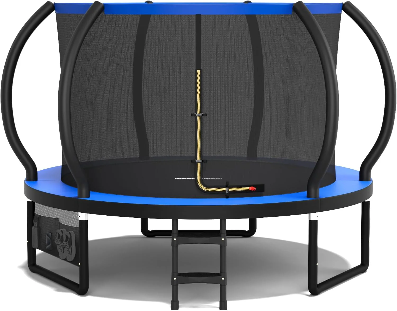 Devoko Cama Elástica Exterior para Niños Ø 228/305/366/427 cm, Trampolín Exterior de Jardín Calabaza Certificado GS con Red Seguridad, Escalera, Capacidad 150 kg