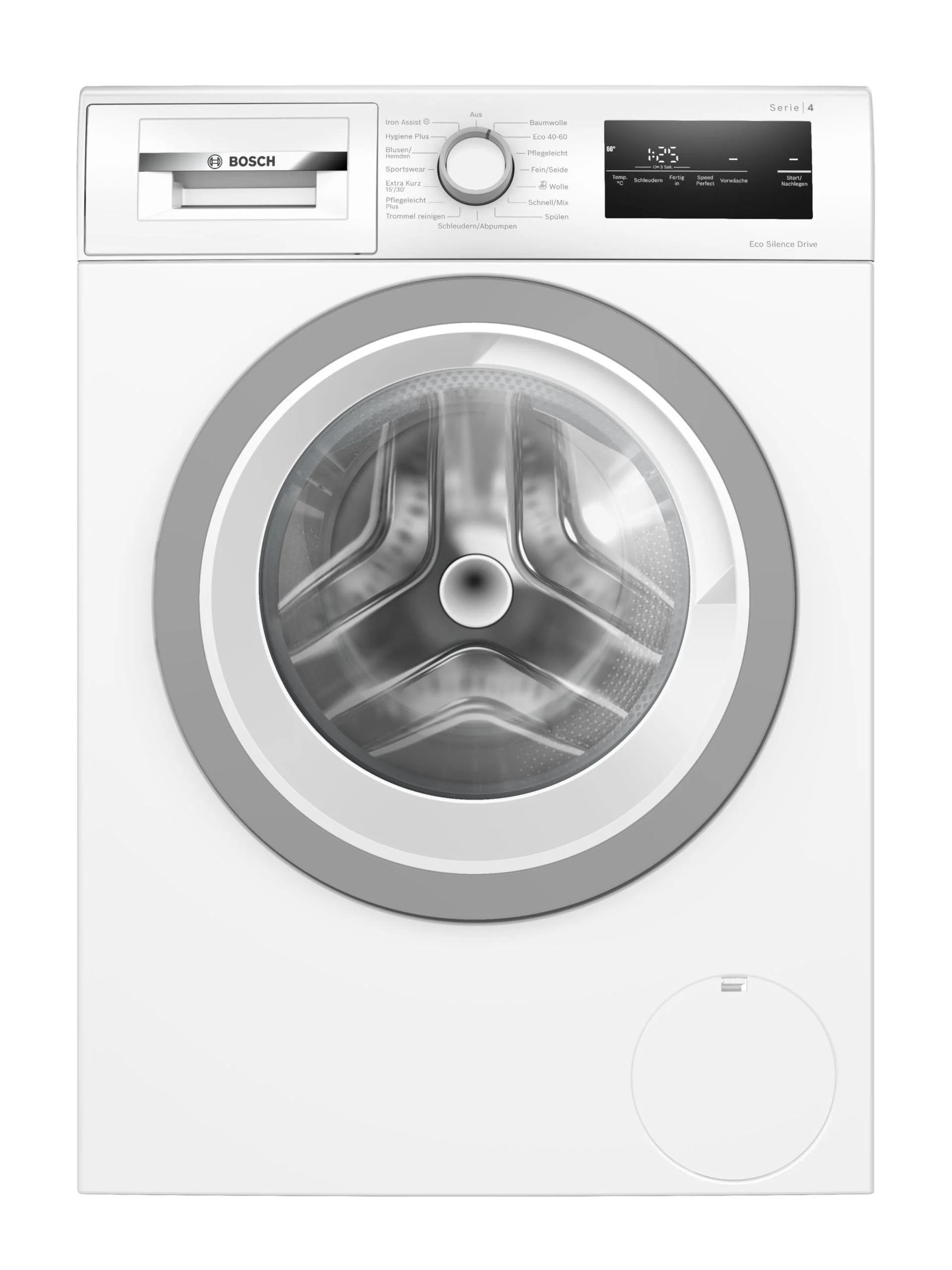 2025 Bosch WAN28127 Lavatrice Serie 4, Caricamento Frontale, capacità 8 kg, 1400 giri/min, Iron Assist, Active Water Plus, EcoSilence Drive, Speed Perfect, Bianco, 60 cm