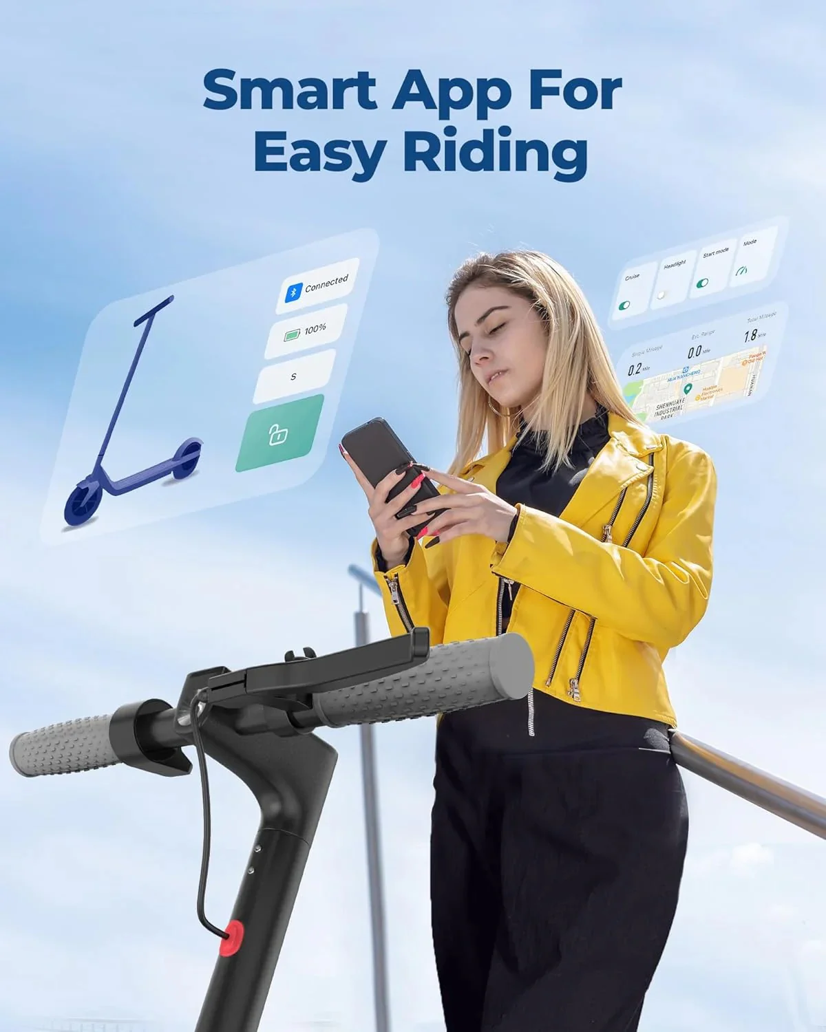 Electric scooter, 350W/500W powerful motor, 8.5