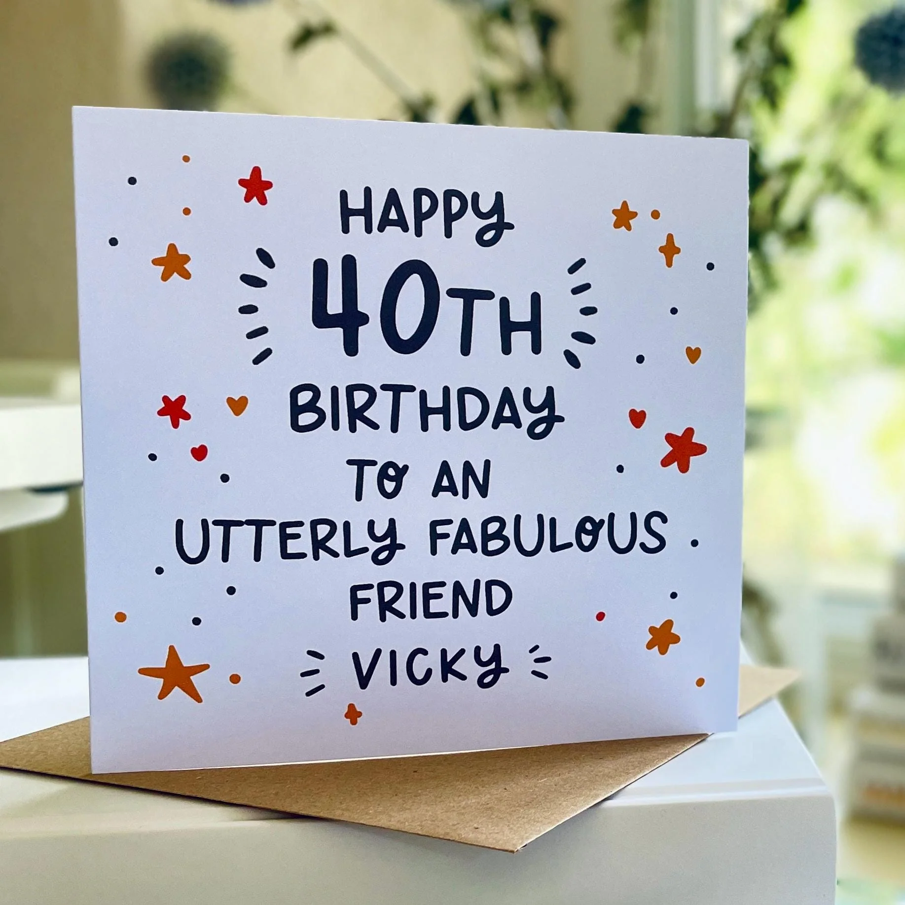 Utterly Fabulous X 40th Birthday Card ? Personalised 40th Birthday Card ? Personalised Birthday Card 40th Birthday ?