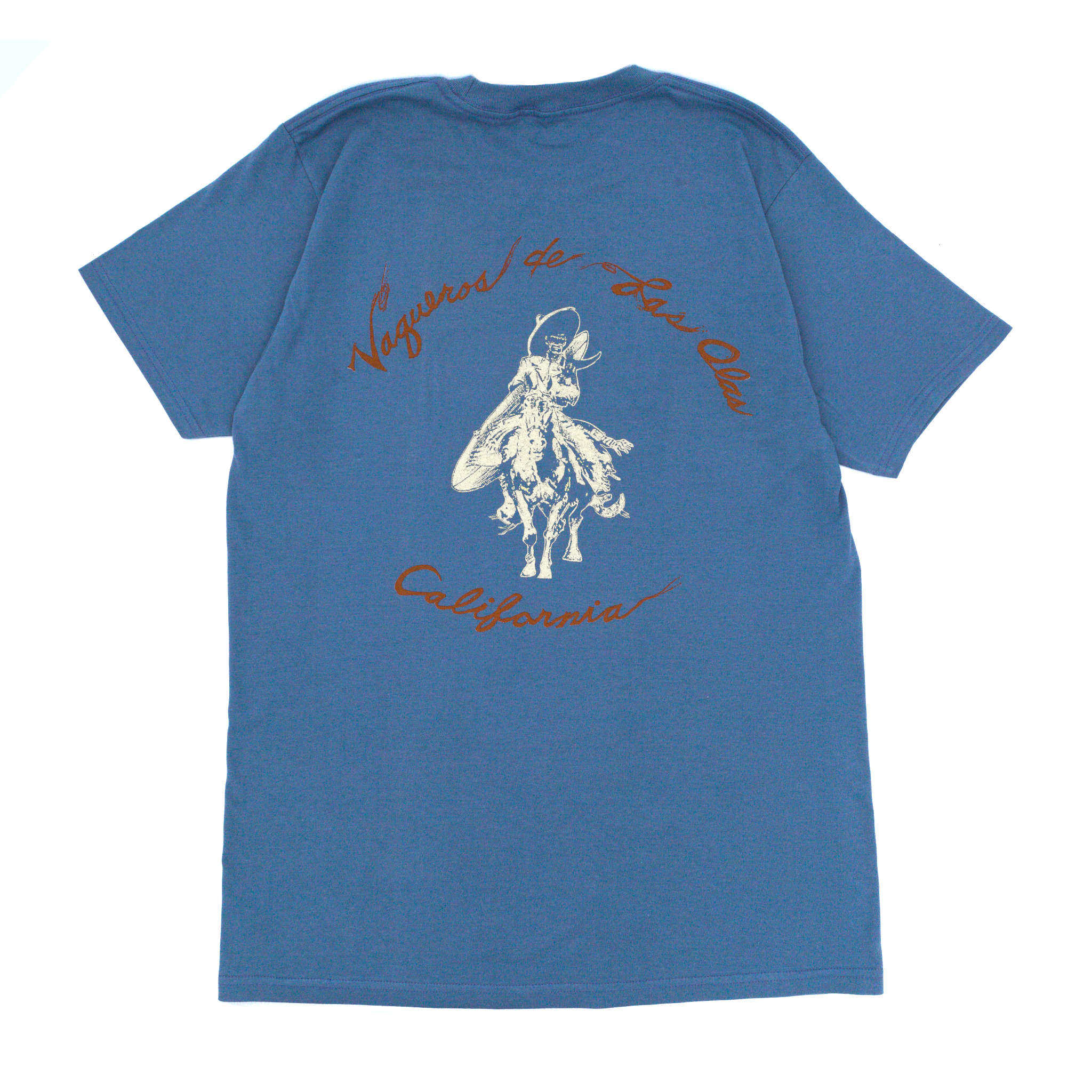Vaqueros de las Olas Short Sleeve T-Shirt - Denim / Rust