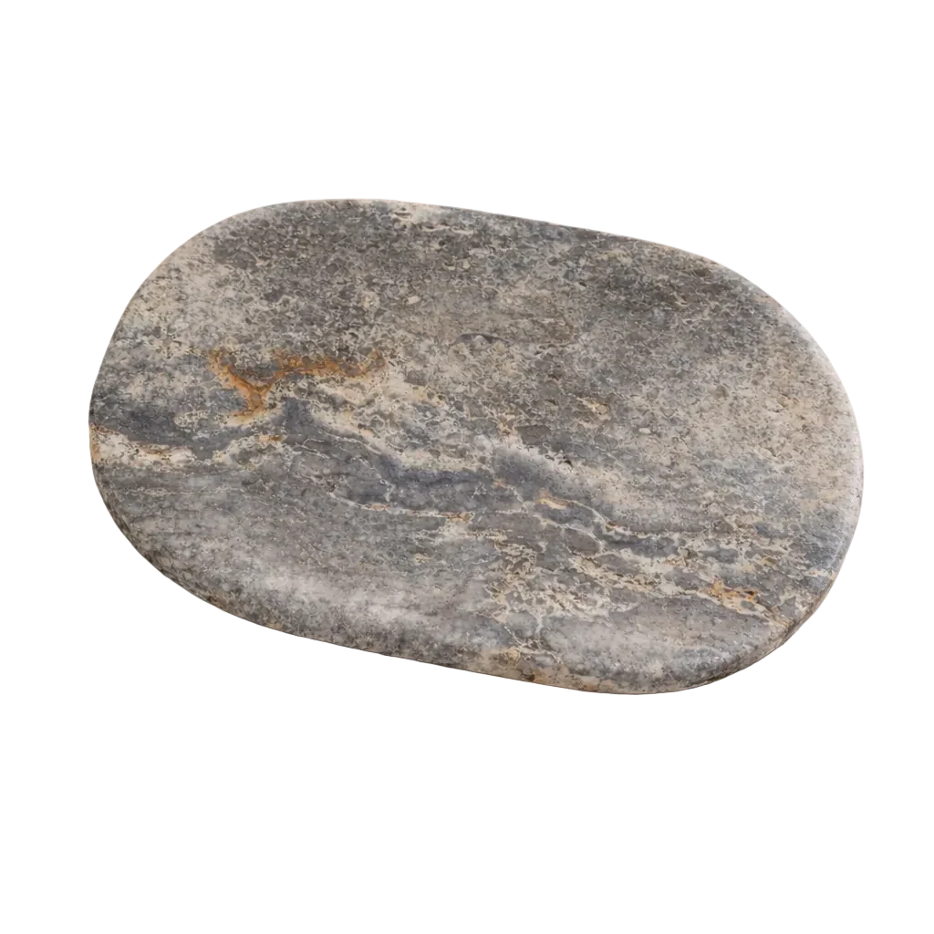 Oval Travertine Soap Dish