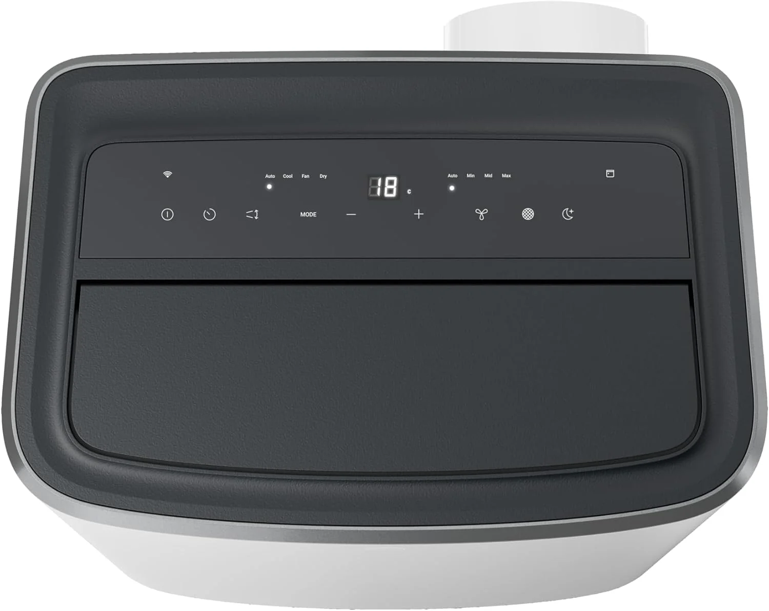 AEG Chillflex Pro AXP26U338CW mobile Klimaanlage / LED Display / Touch-Buttons / Fernbedienung / 30-40 m² / Kühlfunktion / Ventilator / Entfeuchtungsfunktion / Automatik / weiß/silber/schwarz