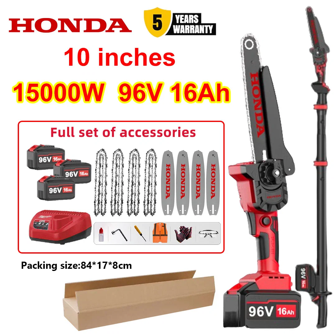 15000W high-power lithium battery telescopic chainsaw can cut 4 5M