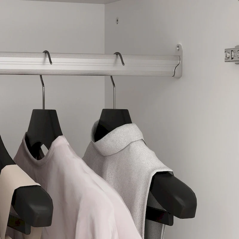 78.7H Combo Twin Wardrobe Set Elegance Meets Utility Armoires Closet