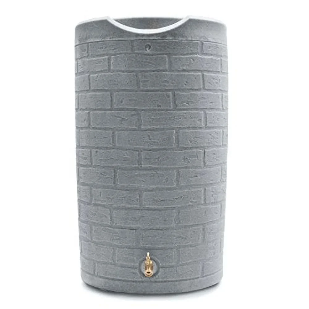 Good Ideas IMP-D50-DAR Impressions Downton Rain Saver Rain Barrel, 50 Gallon, Dark Granite