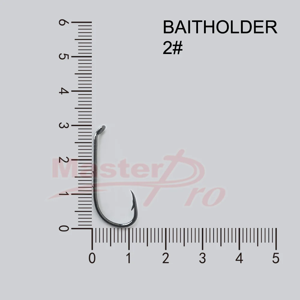 100 x 2# Chemically Sharpened Baitholder Hooks Fishing Tackle