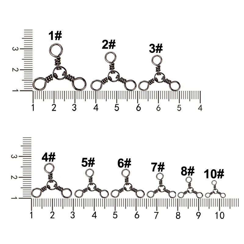 60 X CrossLine (3 Way) Swivel in Size 5# Fishing Tackle