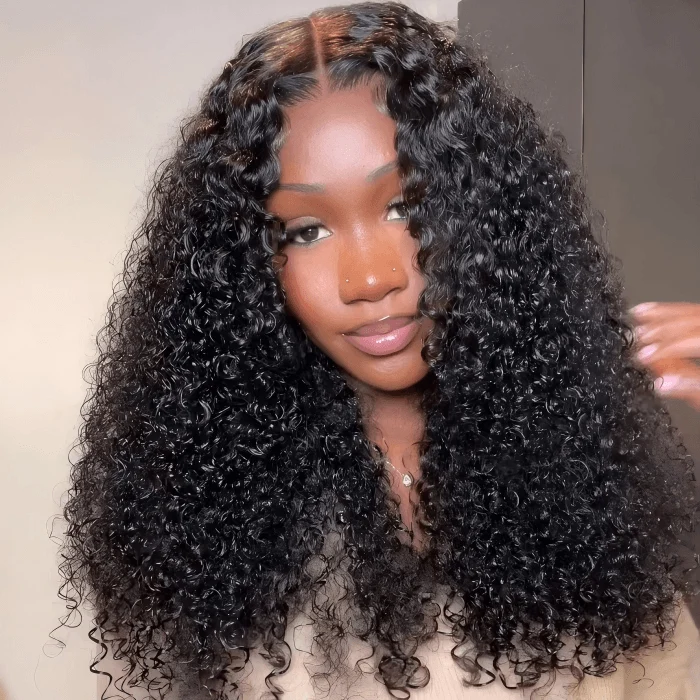 280% Bouncy Curly HD Lace Frontal Wig Upgraded 8X5 13X6 Parting Max Glueless Human Hair Wigs