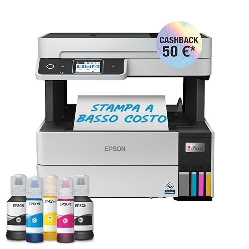 EPSON EcoTank ET 5170 stampante Multifunzione A4 (stampa, copia, scansione, Fax) USB, Wi Fi, Wi Fi Direct, Ethernet, display LCD 6,1 cm, ADF, serbatoi flaconi alta capacità, Smart Panel, fronte/retro : Amazon.it: Informatica