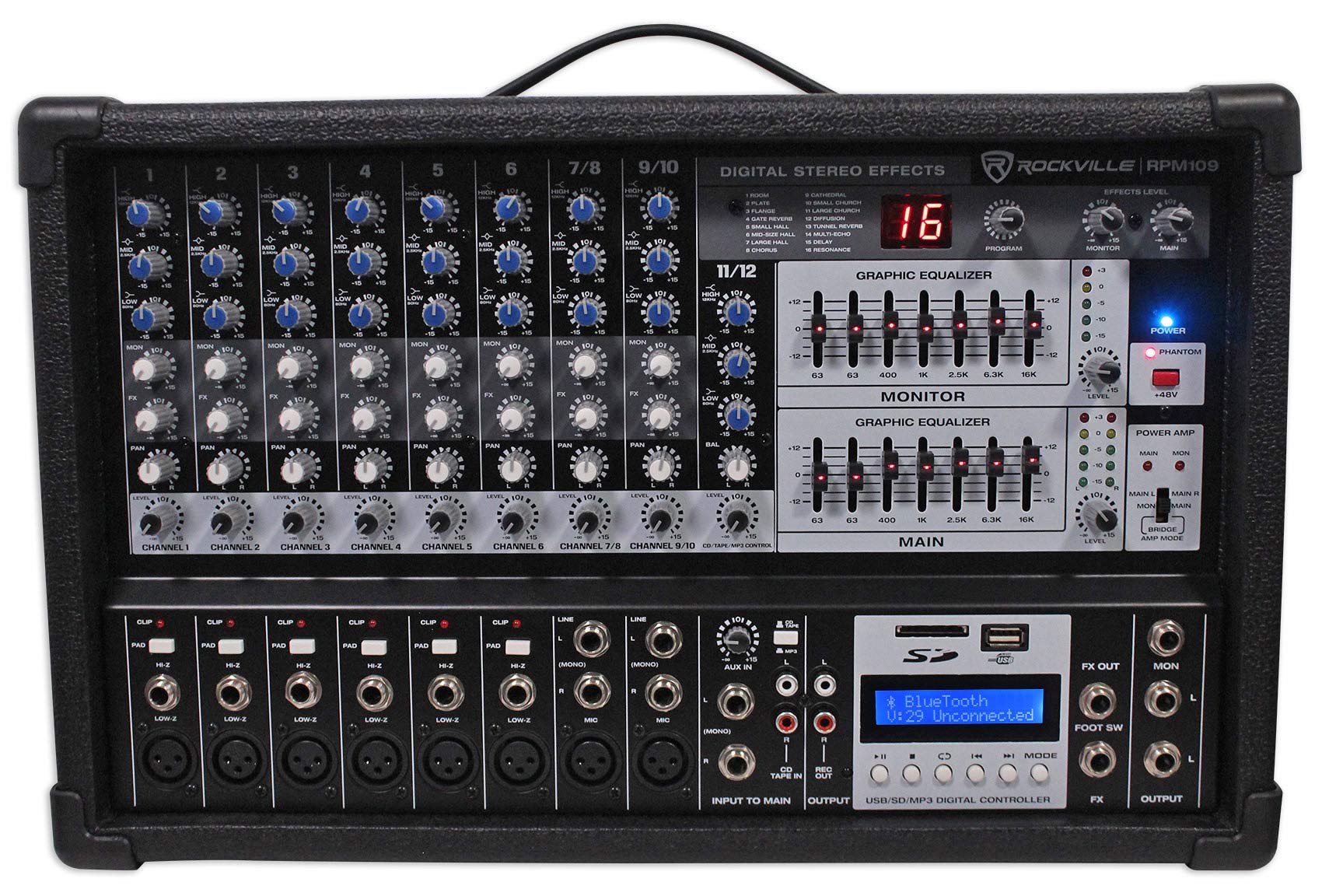 Rockville RPM109 12 Ch Powered Amplifier