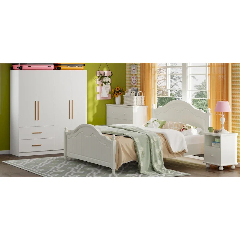 63 Wide Large Freestanding Armoire Wardrobe Cabinet with Drawers