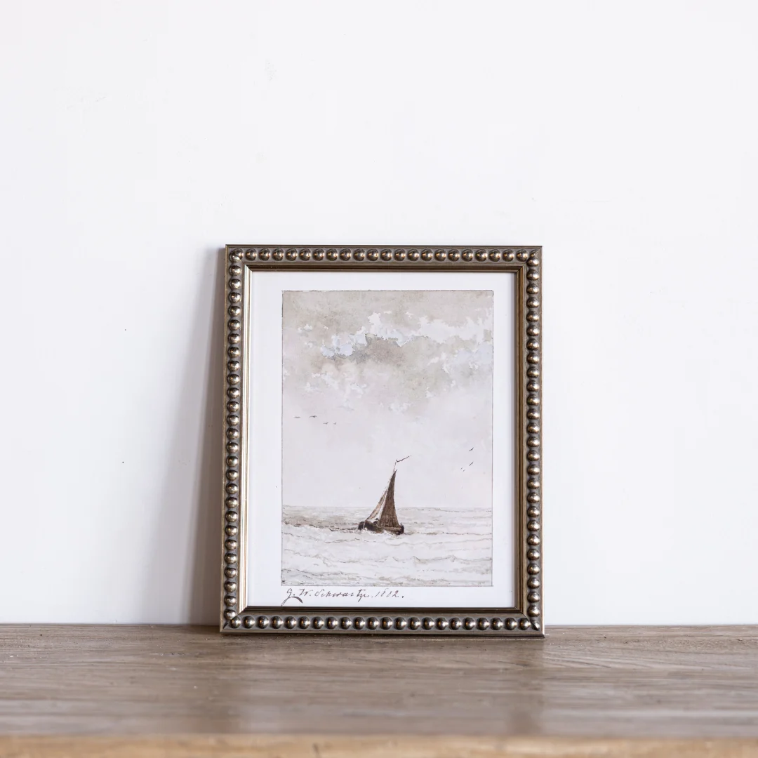 Vintage Watercolor Maritime Framed Art